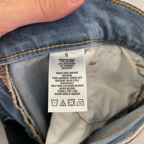 Aeropostale Seriously Stretchy High-Rise Jegging Size 6 Ripped Destroyed Skinny - Picture 9 of 11